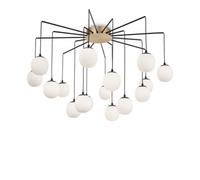 Ideal Lux Lighting Rhapsody Indoor Cluster Ceiling Pendant Lamp 16 Lights Black,
