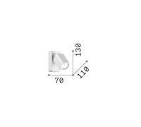 Ideallux Ideal Lux Rudy Square wall spotlight, white, 1-bulb, metal