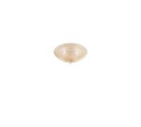 Ideal Lux Shell 3 Light Indoor Flush Wall / Ceiling Light Gold With Amber Glass, E27