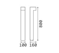 IDEAL LUX Sirio LED path light, brown, height 80 cm, metal