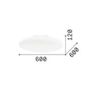 Ideal Lux Smarties ceiling light, opal glass, Ø 60 cm