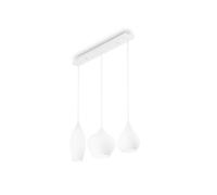 Ideal Lux Soft 3 Light Bar Ceiling Pendant in White & Chrome Finish