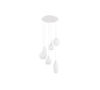 Ideal Lux Soft 6 Light Bar Ceiling Pendant in a White and Chrome Finish