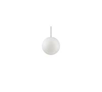 Ideal Lux Sole 1 Light Medium Outdoor Globe Ceiling Pendant Light White Ip44, E27