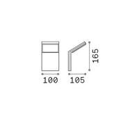 Ideallux Ideal Lux Style LED outdoor wall light, black, aluminium, 3,000 K