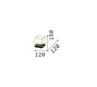 Ideal Lux table lamp Lingotto height 15 cm black, opal glass