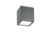 Ideallux Ideal Lux downlight Techo IP54, anthracite, metal 15 x 15 cm