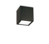 Ideal Lux Lighting Techo Outdoor Large Surface Mounted Downlight Black IP54, GU1