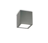 Ideal Lux Techo Small Flush Ceiling Light in Anthracite Grey Finish