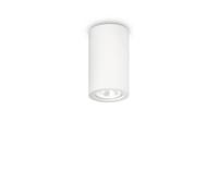 Ideal Lux Tower Single Light Round Flush Ceiling Fitting in a White Finish