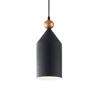 Ideal Lux Triade - 1 Light Dome Ceiling Pendant Light Black