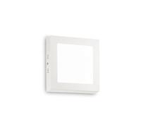 Ideal Lux Universal Square 17Cm Integrated Led Semi Flush Ceiling Light White 2700K