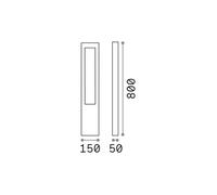 Ideallux Ideal Lux Vega path light, brown, aluminium, height 80 cm