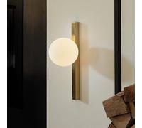 Ideallux Ideal Lux wall lamp Binomio brass-coloured 1-bulb metal glass