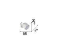Ideallux Ideal Lux wall light Dodo, white, 1-bulb, metal Ø 8.5 cm