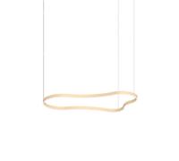 Ideal Lux Waves 155Cm Integrated Led Pendant Ceiling Light Gold 3000K