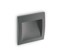 Ideal Lux Wire Led Outdoor Square Recessed Wall Light Anthracite Ip65, 3000K