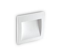 Ideal Lux Wire Led Outdoor Square Recessed Wall Light White Ip65, 3000K