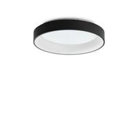 Luminosa Lighting Luminosa Ziggy Round 60Cm Integrated Led Semi Flush Light Black, 3000K, Non-Dim