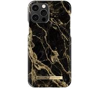 IDEAL OF SWEDEN Back Cover Compatible with iPhone 12, iPhone 12 Pro - Gold, Golden Smoke Marble