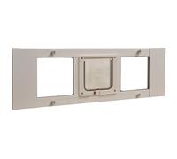 Ideal Pet Products Aluminum Sash Window Pet Door, Adjustable to Fit Window Widths from 33" to 38", Cat Flap 6-1/4” x 6-1/4” Flap Size