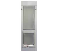 Ideal Pet Products Aluminum Vertical Sash Window Pet Door, Adjustable Sizes to Fit Window Heights from 43-7/8” to 46-1/2”, Chubby Kat 7-1/2” x 10-1/2” Flap Size