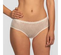 Ideal Posture Midi Knickers in Graphic Lace pearl