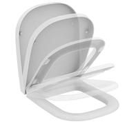 Ideal Standard Active Wrapover Toilet Seat, D-Shape - White (Alpine) | Toilet seat with soft-close mechanism, T639201