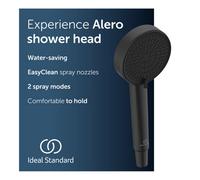 Ideal Standard Alero Dual-Function Hand Shower, Water-Saving - Matt Black
