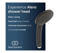 Ideal Standard Alero Single-Function Hand Shower, Water-Saving - Matt Black