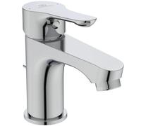 Ideal Standard Alpha Basin Mixer, Spout Height 73 mm, Water-Saving Bathroom Tap, with Waste Set, Easy to Clean - Chrome (50 x 175 x 136 mm)