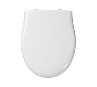 Ideal Standard - Alto Toilet seat and Cover, Wrapover Design, Round, UV-Resistant, Durable, Inclusive Hinge Set, Easy to Install, Scratch-Resistant duroplast, White Glossy