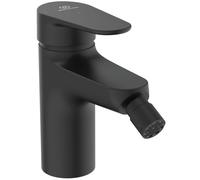 Ideal Standard Alu+ Bidet Mixer, Black | 115 mm spout projection, Flow straightener, Adjustable outlet, Blue Start technology, FirmaFlow