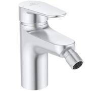 Ideal Standard Alu+ Bidet Mixer, Silver | 115 mm spout projection, Flow straightener, Adjustable outlet, Blue Start technology, FirmaFlow