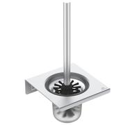 Ideal Standard Alu+ Toilet brush set, Made from 100% recycled aluminum, removable container for easier cleaning, concealed fastening - Silver (160x170x347 mm)