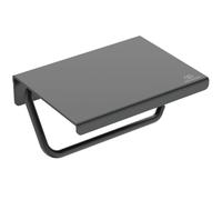 Ideal Standard BD592XG Alu+ Toilet Roll Holder with Shelf, Toilet Paper Holder for Bathroom, Black (Silk Black)