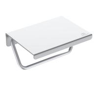 Ideal Standard Alu+ Toilet roll holder, Made from 100% recycled aluminium, it has a concealed mounting system and is easy to install - Silver (150x114x95 mm)