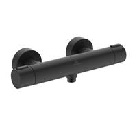 Ideal Standard Alu+ ½ Turn Silk Black Rear Fed Thermostatic Shower Mixer