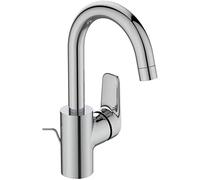 Ideal Standard B1716AA Ceraflex tap with high Metal Pull Button Drain Fitting G1 ¼, Attachment from Below, Pipe Aerator, spout 146 mm, Outlet Height 191 mm, Chrome, Auslaufhöhe 191mm