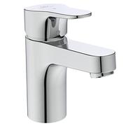 Ideal Standard Cerabase Basin Mixer, Spout Height 84 mm, Water-Saving Bathroom Tap, with Waste Set, Easy to Clean - Chrome (47 x 142 x 142 mm)