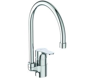 Ideal Standard Cerabase Kitchen Fitting, Spout Height 194 mm, Fast Installation, Water-Saving 9 l/min (3 bar), Kitchen Sink Tap - Chrome (85 x 236 x 334 mm)