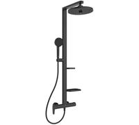 Ideal Standard Ceraflow Alu+ Shower System With Exposed Single Lever Shower Mixer, Black