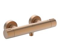 Ideal Standard Ceratherm Alu+ Exposed Shower Mixer 292x105x72 mm, 12 l/min (3 bar), Thermostatic Function, Water & Energy Savings, Core Elements from Aluminum, in Bronze Finish