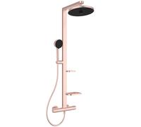Ideal Standard - Ceratherm Alu+ Exposed Shower System, Multiple Showering Functions, Thermostatic Function, Water & Energy Savings, Core Elements from Aluminum, in rosé Finish
