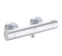 Ideal Standard Ceratherm Alu+ Shower Thermostat, Silver, Scald Protection | Aluminium shower thermostat, CoolBody, 40 °C limit, MaxFlow 12 l/min, PreciTherm cartridge