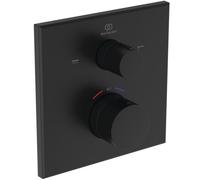 Ideal Standard Ceratherm C100 Concealed Bath Thermostat, Bathtub Faucet with Temperature Lock at 40°C, Thermostat for Bathtub - Matt Black