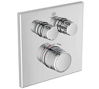 Ideal Standard Ceratherm Navigo A7302AA Flush-Mounted Shower Thermostat, Two Removal Points, Shower Mixer Shower Thermostat, Temperature Lock at 40 °C, Chrome