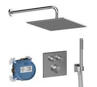 Ideal Standard - Ceratherm Navigo, Square Shower kit, 6 Pieces Shower Components, Chrome