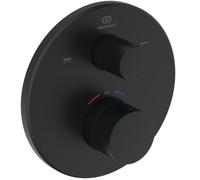 Ideal Standard Ceratherm T100 Concealed Bath Thermostat, Bathtub Faucet with Temperature Lock at 40°C, Thermostat for Bathtub - Matt Black