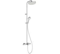 Ideal Standard Ceratherm T25 Exposed Bath & Shower System, Water-Saving Shower Head with Variable Spray Patterns, Scald Protection and Thermostat Function - Chrome (517.5x1498 mm)